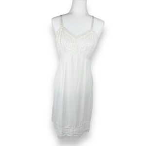 Vintage‎ 70s Sears Slip Dress Womens Size Medium Babydoll Coquette Boudoir Lace